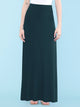 WB670 Women's Basic Foldable High Waist Floor Length Maxi Skirt S-3XL Plus Size