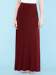 WB670 Women's Basic Foldable High Waist Floor Length Maxi Skirt S-3XL Plus Size