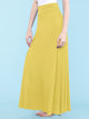 WB670 Women's Basic Foldable High Waist Floor Length Maxi Skirt S-3XL Plus Size