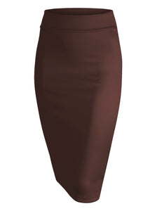 WB700 Women's Slim Fit Midi Pencil Skirt