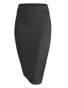 WB700 Women's Slim Fit Midi Pencil Skirt
