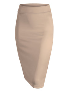 WB700 Women's Slim Fit Midi Pencil Skirt