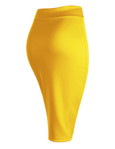 WB700 Women's Slim Fit Midi Pencil Skirt