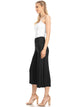 WB876 Women's High Elastic Waistband Wide Leg Palazzo Culotte Gaucho Capri Pants