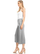 WB876 Women's High Elastic Waistband Wide Leg Palazzo Culotte Gaucho Capri Pants