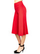 WB876 Women's High Elastic Waistband Wide Leg Palazzo Culotte Gaucho Capri Pants