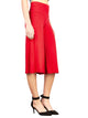 WB876 Women's High Elastic Waistband Wide Leg Palazzo Culotte Gaucho Capri Pants