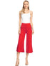 WB876 Women's High Elastic Waistband Wide Leg Palazzo Culotte Gaucho Capri Pants