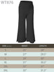 WB876 Women's High Elastic Waistband Wide Leg Palazzo Culotte Gaucho Capri Pants