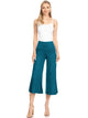 WB876 Women's High Elastic Waistband Wide Leg Palazzo Culotte Gaucho Capri Pants