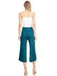 WB876 Women's High Elastic Waistband Wide Leg Palazzo Culotte Gaucho Capri Pants
