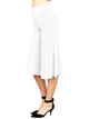 WB876 Women's High Elastic Waistband Wide Leg Palazzo Culotte Gaucho Capri Pants