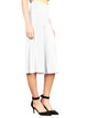 WB876 Women's High Elastic Waistband Wide Leg Palazzo Culotte Gaucho Capri Pants