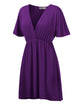 WDR 1338 Women's Airy Short Sleeve Kimono Style Deep V Neck Dress Top