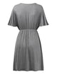 WDR 1338 Women's Airy Short Sleeve Kimono Style Deep V Neck Dress Top
