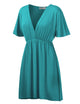 WDR 1338 Women's Airy Short Sleeve Kimono Style Deep V Neck Dress Top