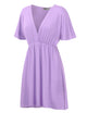 WDR 1338 Women's Airy Short Sleeve Kimono Style Deep V Neck Dress Top