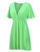 WDR 1338 Women's Airy Short Sleeve Kimono Style Deep V Neck Dress Top