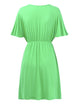 WDR 1338 Women's Airy Short Sleeve Kimono Style Deep V Neck Dress Top