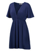 WDR 1338 Women's Airy Short Sleeve Kimono Style Deep V Neck Dress Top