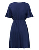 WDR 1338 Women's Airy Short Sleeve Kimono Style Deep V Neck Dress Top