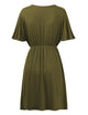 WDR 1338 Women's Airy Short Sleeve Kimono Style Deep V Neck Dress Top
