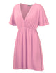 WDR 1338 Women's Airy Short Sleeve Kimono Style Deep V Neck Dress Top