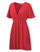 WDR 1338 Women's Airy Short Sleeve Kimono Style Deep V Neck Dress Top
