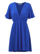 WDR 1338 Women's Airy Short Sleeve Kimono Style Deep V Neck Dress Top