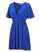 WDR 1338 Women's Airy Short Sleeve Kimono Style Deep V Neck Dress Top