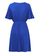 WDR 1338 Women's Airy Short Sleeve Kimono Style Deep V Neck Dress Top