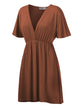 WDR 1338 Women's Airy Short Sleeve Kimono Style Deep V Neck Dress Top