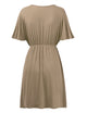 WDR 1338 Women's Airy Short Sleeve Kimono Style Deep V Neck Dress Top