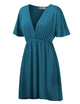 WDR 1338 Women's Airy Short Sleeve Kimono Style Deep V Neck Dress Top