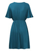 WDR 1338 Women's Airy Short Sleeve Kimono Style Deep V Neck Dress Top