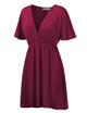 WDR 1338 Women's Airy Short Sleeve Kimono Style Deep V Neck Dress Top