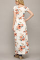 WDR2284 Womens Short Sleeve Loose Plain Casual Long Maxi Dresses with Pockets