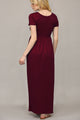 WDR2284 Womens Short Sleeve Loose Plain Casual Long Maxi Dresses with Pockets