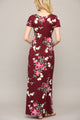 WDR2284 Womens Short Sleeve Loose Plain Casual Long Maxi Dresses with Pockets