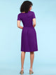 WDR2304  Women's Comfy Casual Short Sleeve Flowy Dresses Loose Plain Dress with Pockets