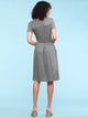WDR2304  Women's Comfy Casual Short Sleeve Flowy Dresses Loose Plain Dress with Pockets