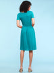WDR2304  Women's Comfy Casual Short Sleeve Flowy Dresses Loose Plain Dress with Pockets