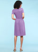 WDR2304  Women's Comfy Casual Short Sleeve Flowy Dresses Loose Plain Dress with Pockets