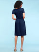 WDR2304  Women's Comfy Casual Short Sleeve Flowy Dresses Loose Plain Dress with Pockets