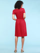 WDR2304  Women's Comfy Casual Short Sleeve Flowy Dresses Loose Plain Dress with Pockets
