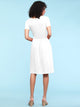 WDR2304  Women's Comfy Casual Short Sleeve Flowy Dresses Loose Plain Dress with Pockets