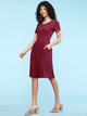 WDR2304  Women's Comfy Casual Short Sleeve Flowy Dresses Loose Plain Dress with Pockets