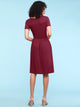 WDR2304  Women's Comfy Casual Short Sleeve Flowy Dresses Loose Plain Dress with Pockets