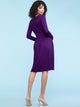 WDR2305 Women's Comfy Casual Long Sleeve Flowy Dresses Loose Plain Dress with Pockets