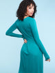 WDR2305 Women's Comfy Casual Long Sleeve Flowy Dresses Loose Plain Dress with Pockets